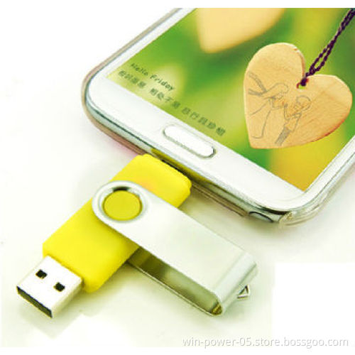 Swivel USB Flash Sticks, Capacity of 1-64GB for Promotions with Phone Connector